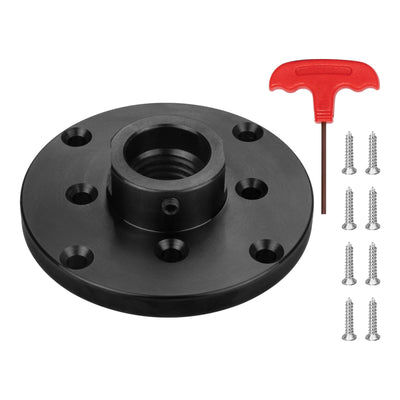 SIIIXS 4'' Steel Wood Lathe Faceplate,Faceplate for Wood Lathe,Lathe Face Plate Fit for 1''X8TPI Spindle without Screwchuck