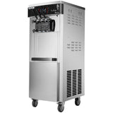 VEVOR Commercial Soft Ice Cream Machine, 2200W Serve Yogurt Maker, 3 Flavors Ice Cream Maker, 5.3 to 7.4 Gallons per Hour Auto Clean LCD Panel for Restaurants Snack Bars, Stainless Steel VEVOR