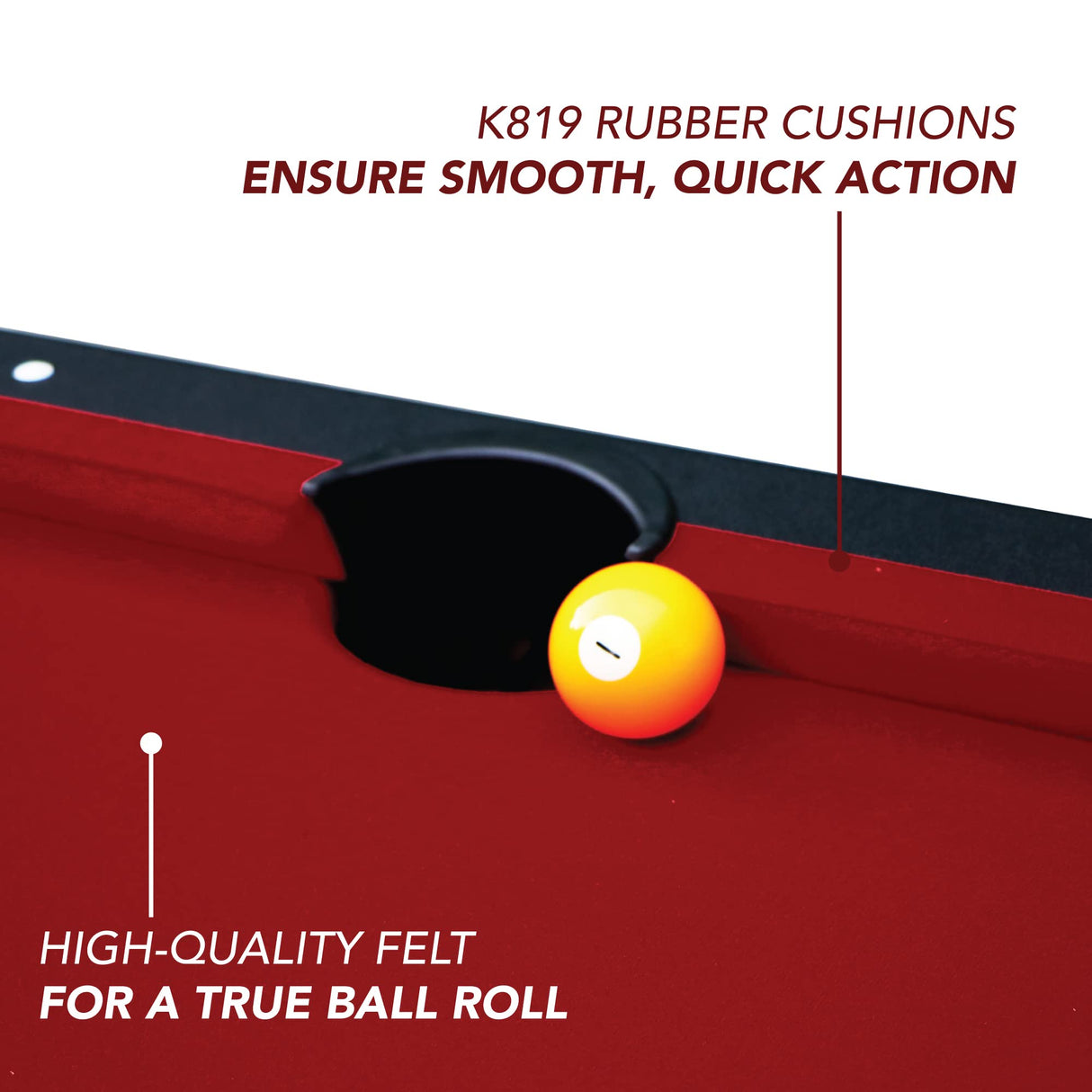Spartan 6-ft Pool Table with Table Tennis Top - Black with Red Felt Hathaway