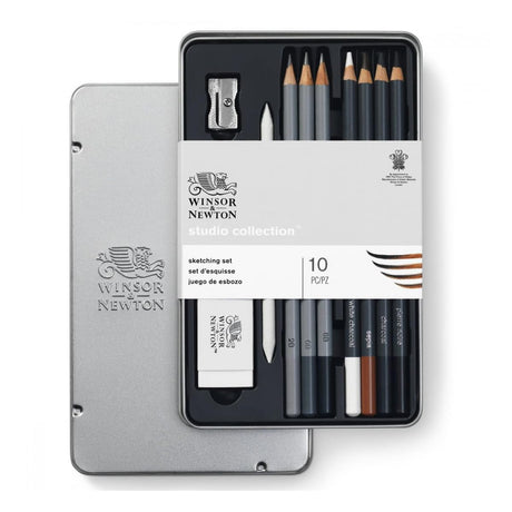 Winsor & Newton Studio Collection Artist Pencils, Sketching Pencils, Set of 10 Winsor & Newton