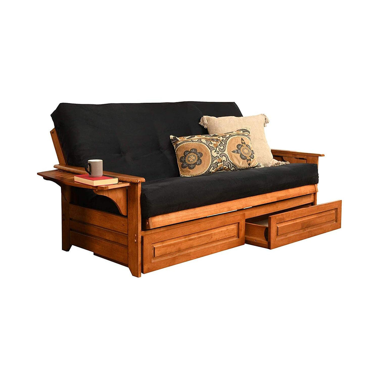 Kodiak Furniture Phoenix Futon, Full, Suede Black Kodiak Furniture