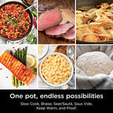 Ninja MC1010 Foodi PossibleCooker PLUS - Sous Vide & Proof 6-in-1 Multi-Cooker, with 8.5 Quarts, Slow Cooker, Dutch Oven & More, Glass Lid & Integrated Spoon, Nonstick, Oven Safe Pot to 500°F, Black Ninja