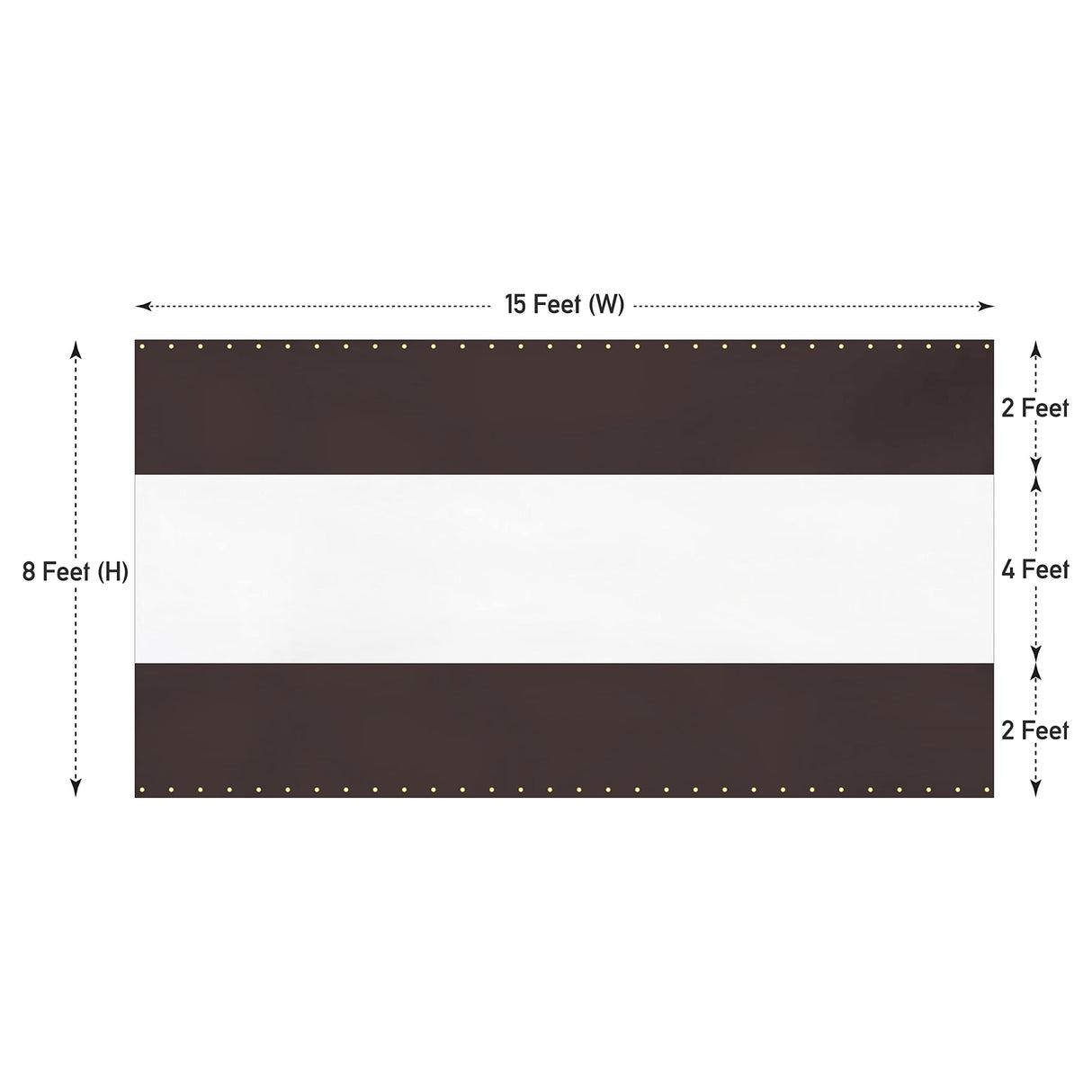 Covers & All Clear Panel Curtain, 12 oz Outdoor Curtains for Patio Waterproof, Tear & UV Proof Tarp with Brass Grommets, Ideal for Pergola, Porch, Gazebos (8H x 15W feet, Coffee) Covers & All