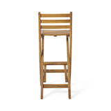 Christopher Knight Home Tundra Outdoor Foldable Wood Barstool Set, 2-Pcs Set, Natural Christopher Knight Home