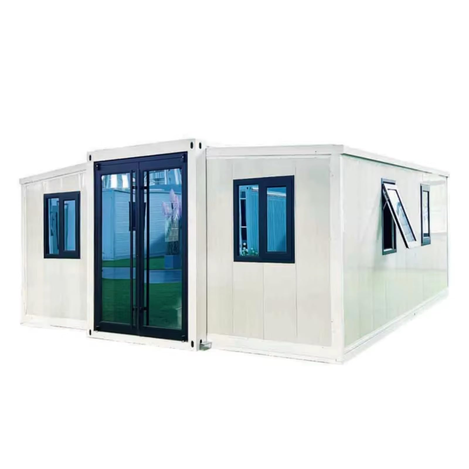 Expandable Container House Portable Prefab Tiny Mobile Home | Customizable 20ft/30ft/40ft | 1-3 Bedroom Modern Design | Easy to Transport for Minimalist Living in Outdoor, Garden, or Farm Set - WoodArtSupply