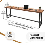 OOIKVCC Farmhouse Bar Table,Rustic Bar Height Table,Counter Height Dining Table,Solid Wood Pub Table,2 in Thick Live Edge Top for Kitchen,Dining,Coffee Bar,or Restaurant(Stool not Included) OOIKVCC