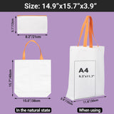 Segarty Sublimation Tote Bag, 30 pack Large White Reusable Women Grocery Bag Blank DIY Heat Transfer Canvas Bag Cosmetic Makeup Bags with Zipper bulk for Decorating Crafting Gift Travel 12oz Segarty