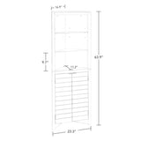 RiverRidge Madison Bathroom Corner Storage Cabinet with Open Shelves and Cupboard Tall Corner Storage Bathroom Furniture Dresser Curio Cabinet RiverRidge