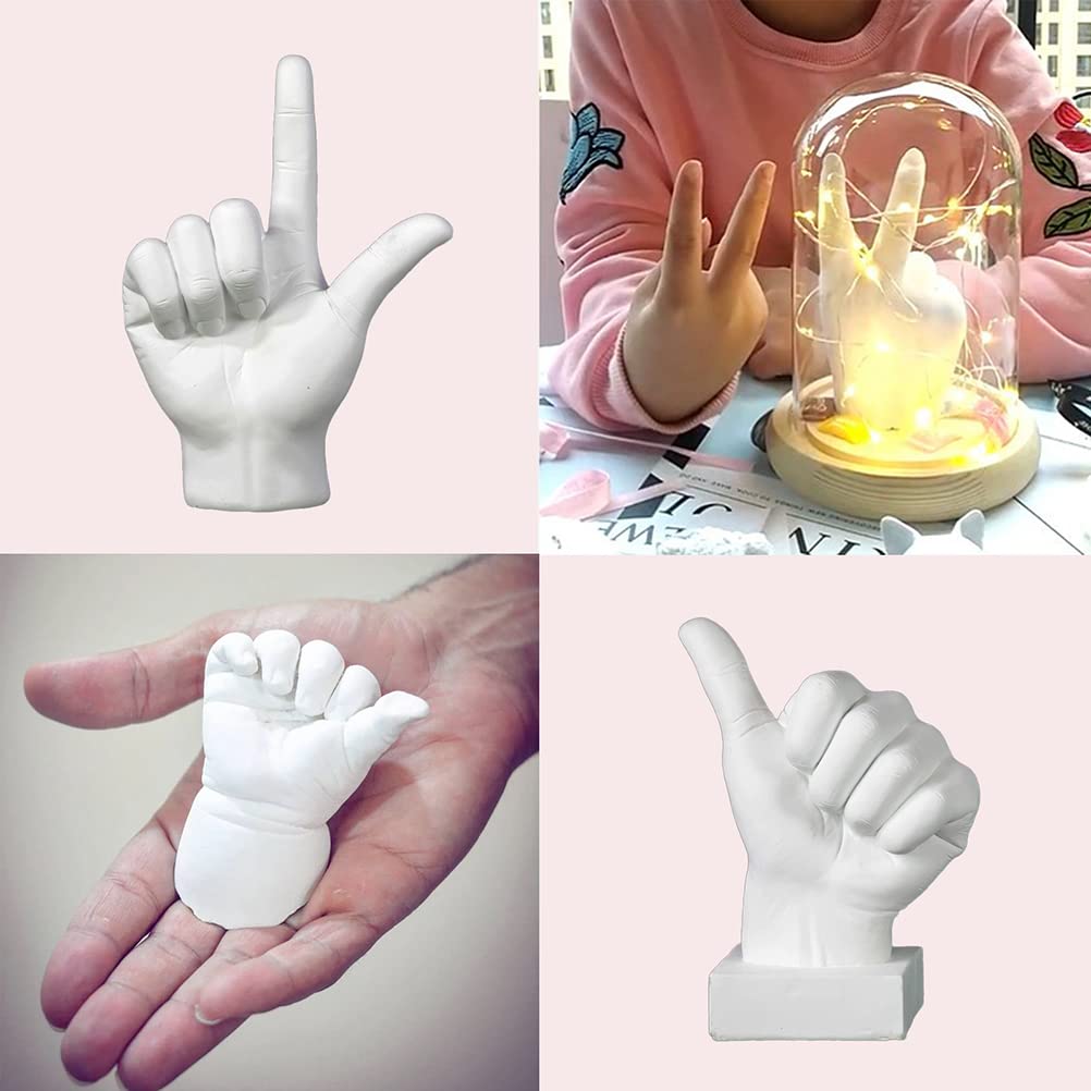 shenruifa Holding Hands Casting Kit DIY Hand Casting Kit Plaster Hand Kit Gift for Couples Wedding Anniversary Family and Kids,Unique Gift for Couples (A) shenruifa