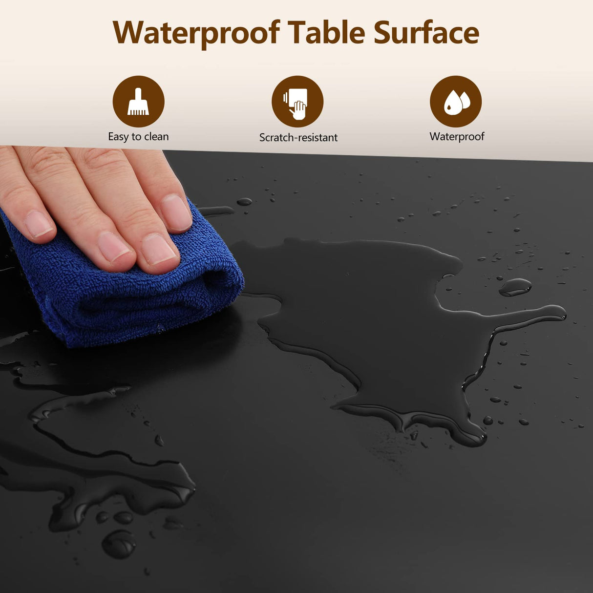 Iwell Bathroom Cabinet, Bathroom Storage Cabinet with 2 Doors & 2 Shelves, 3 Heights Available, Bathroom Floor Cabinet for Living Room, Bathroom, Kitchen, Home Office, Black Iwell