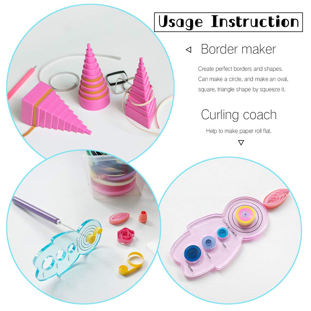 IMISNO Paper Quilling Kit - Quilling Tools and Supplies, Paper Strips IMISNO
