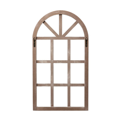 Sintosin Farmhouse Window Frame Wall Decor Living Room 36" x 20", Hanging Distressed White Rustic Arched Window Frame, Wooden Cathedral Window Frames for Wall Decor, Christmas Window Frame De - WoodArtSupply