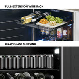 Zephyr Presrv 24 Inch Outdoor Wine Fridge & Beverage Refrigerator Single Zone Under Counter - Drink Chiller Freestanding Stainless Steel Door - 136 cans (Single-Zone Outdoor Wine & Beverage Cooler) Zephyr