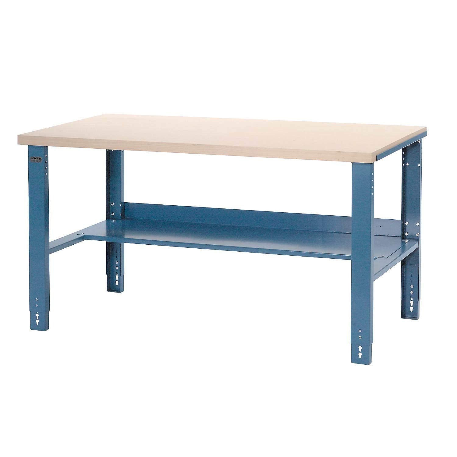 Global Industrial Industrial Workbench, Plastic Laminate Square Edge, 60" W x 30" D, Blue - WoodArtSupply