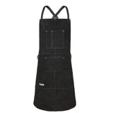 LeaSeek Leather Welding Apron,Heat & Flame-Resistant Heavy Duty Work Apron with 6 Pockets,Woodworking Shop Apron LeaSeek