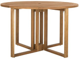 Safavieh PAT7036A Outdoor Collection Wales Teak Round 47.24" Dining Table Safavieh