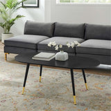 Modway Vigor Coffee Table, 47" Oval, Black Modway