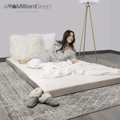 Milliard Tri-Folding Memory Foam Mattress Medium Firm with Washable Cover, Twin XL Size (78"x38"x6")