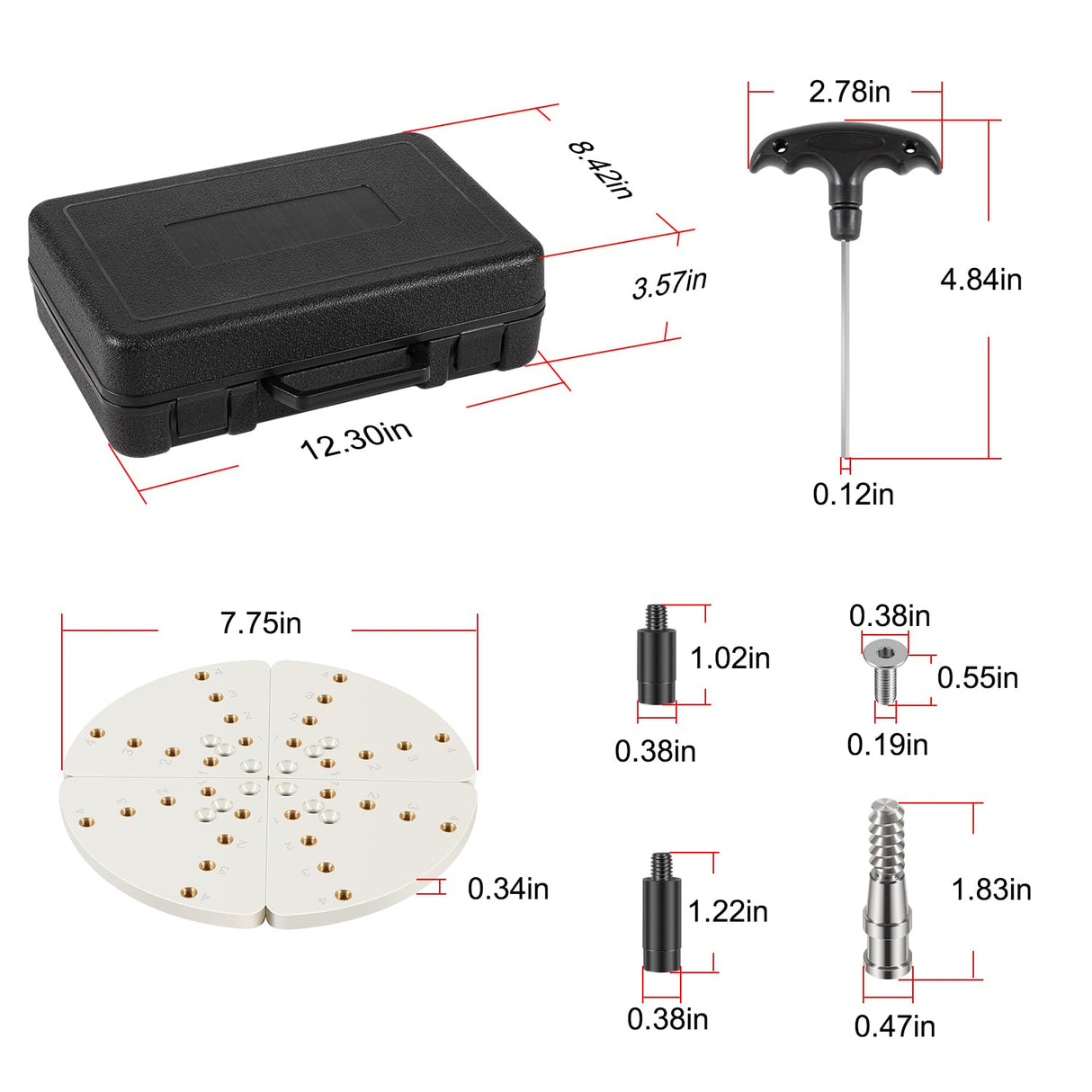 4 Inch Wood Lathe Chuck Set 1" x 8 tpi, Self Centering 4 Jaw Wood Turning Chuck set with 3 frequently used types of Jaws Deargooday