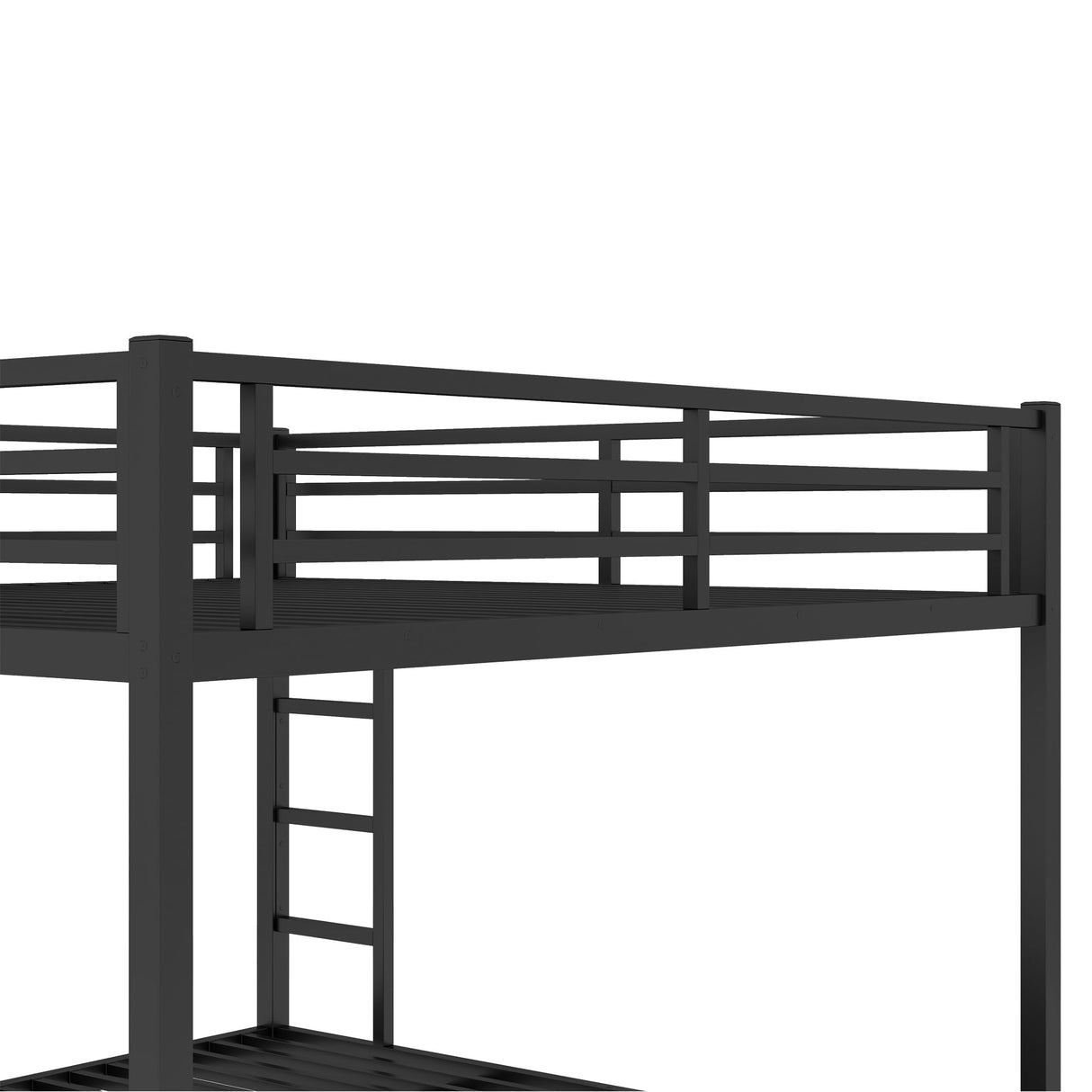 Bellemave Bunk Bed King Over King, Heavy Duty Metal Bunk Bed Frame, King bunk Bed for Adults, Adult bunk beds Heavy Duty, King Bunk Bed, Black Bellemave