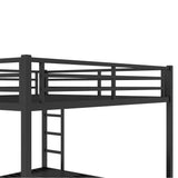 Bellemave Bunk Bed King Over King, Heavy Duty Metal Bunk Bed Frame, King bunk Bed for Adults, Adult bunk beds Heavy Duty, King Bunk Bed, Black Bellemave
