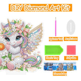 Cute Unicorn and Daisy Diamond Painting Desktop Ornament Kit, 5D DIY Acrylic Crystal Special Shaped Tabletop Kawaii Diamond Art Home Decor for Adult (ZS10) Generic