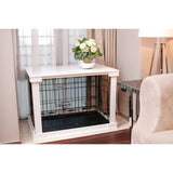 zoovilla White Dog Cage with Crate Cover, Dog Kennel Medium zoovilla