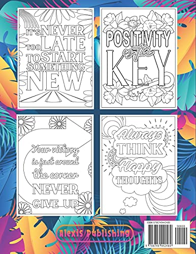 Easy Coloring Book for Adults Inspirational Quotes: A Simple Coloring Book Filled with Positive Affirmations and Motivational Quotes for Good Vibes