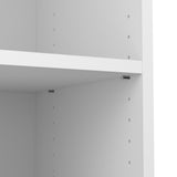 Bestar Wardrobe Closet Organizer System 72-inch with Drawers for Bedroom, Entryway, Pur Collection, Modern, White Bestar