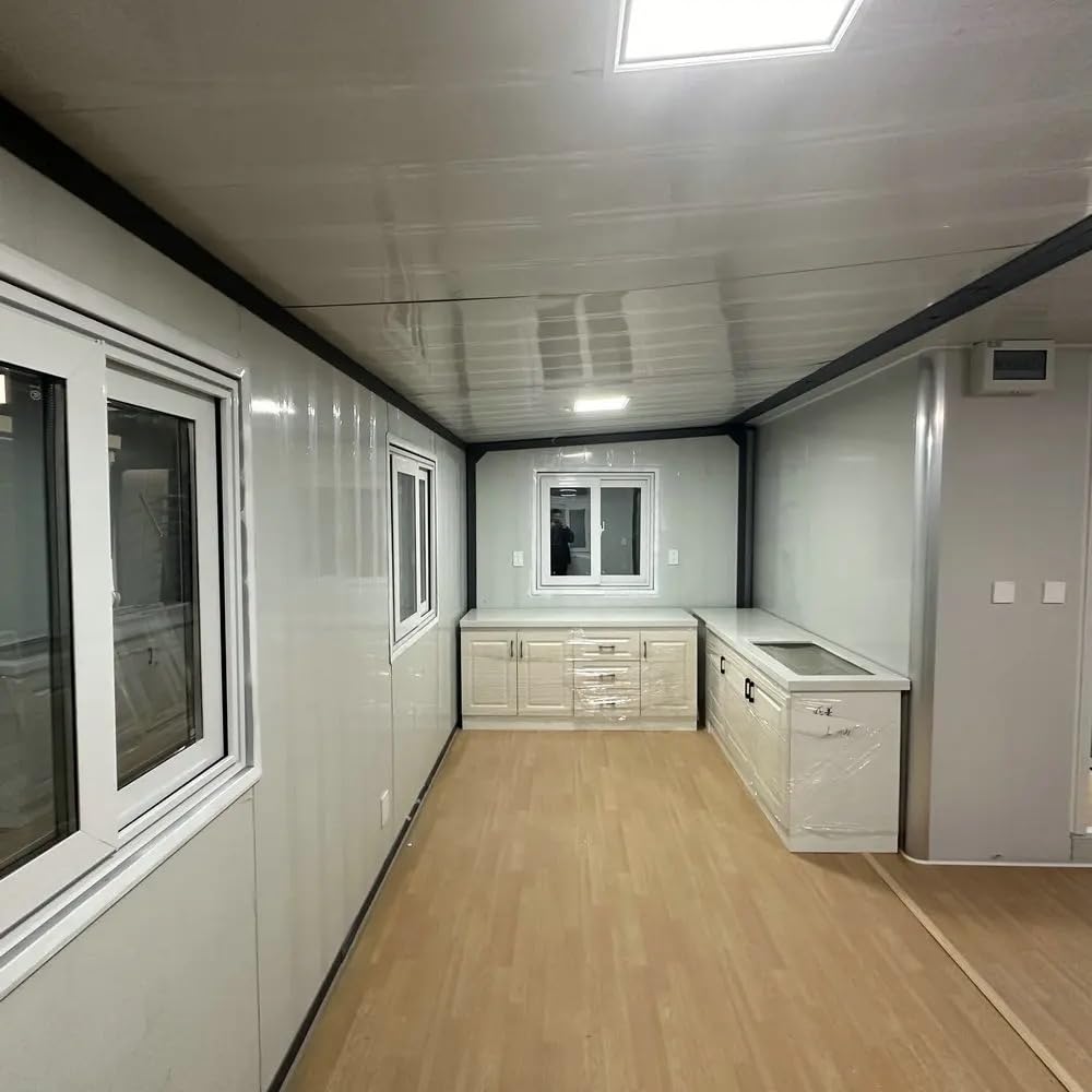 Portable Prefab 15x20ft 2 Bedroom Tiny Home, Mobile Expandable for Hotel, Office, Guard House - WoodArtSupply