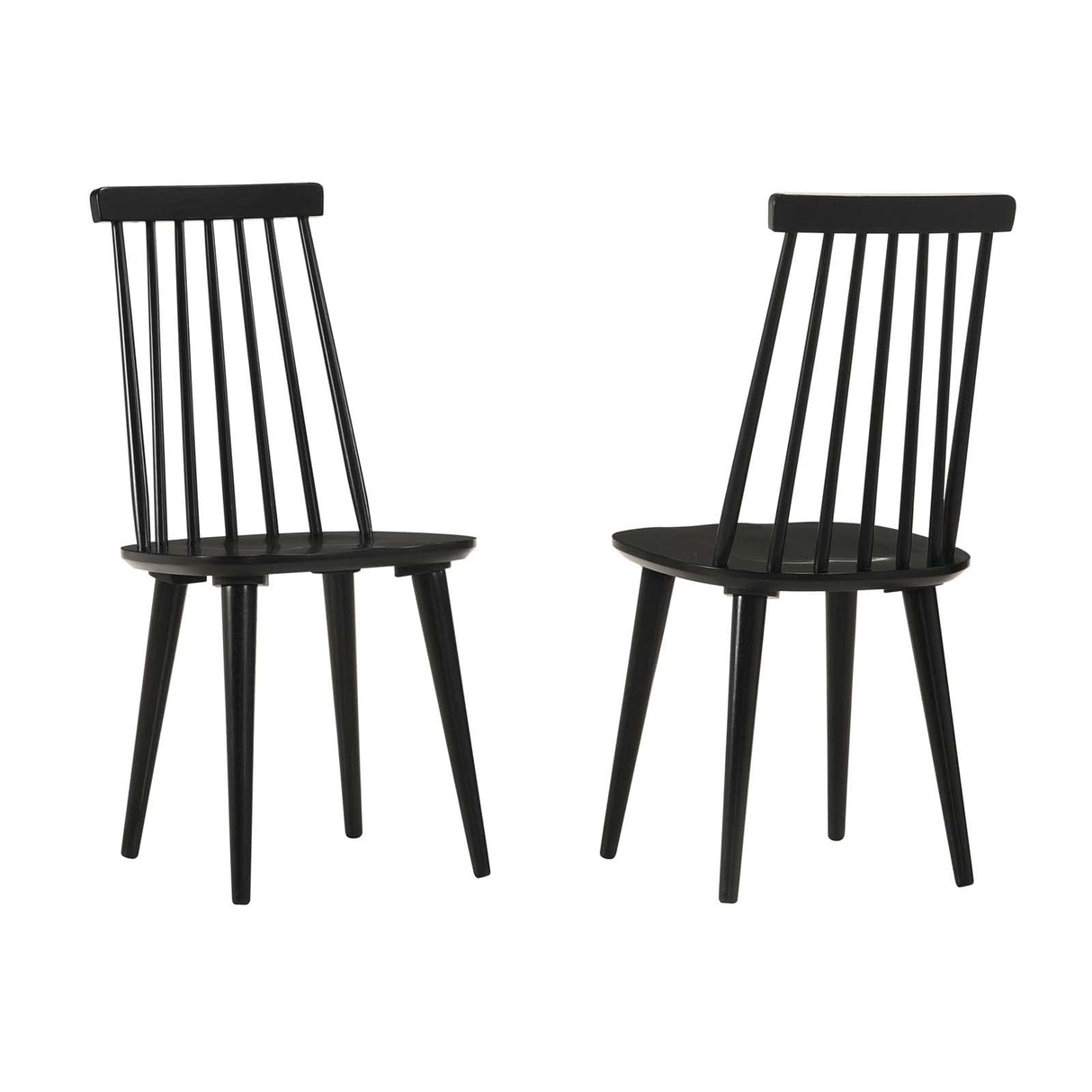DUHOME Dining Chairs Set of 2 Wood Dining Room Chair Black Spindle Side Kitchen Room Country Farmhouse Chairs Black DUHOME