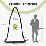 C Hammock Chair Stand, Heavy Duty Hanging Chair Stand Only, Solid Steel Structure Swing Stand with Hook, 300lbs Hammock Chair Stand Only, Hammock Stand Only for Indoor/Outdoor Patio Yard（Stand Only） SkylarkJoy