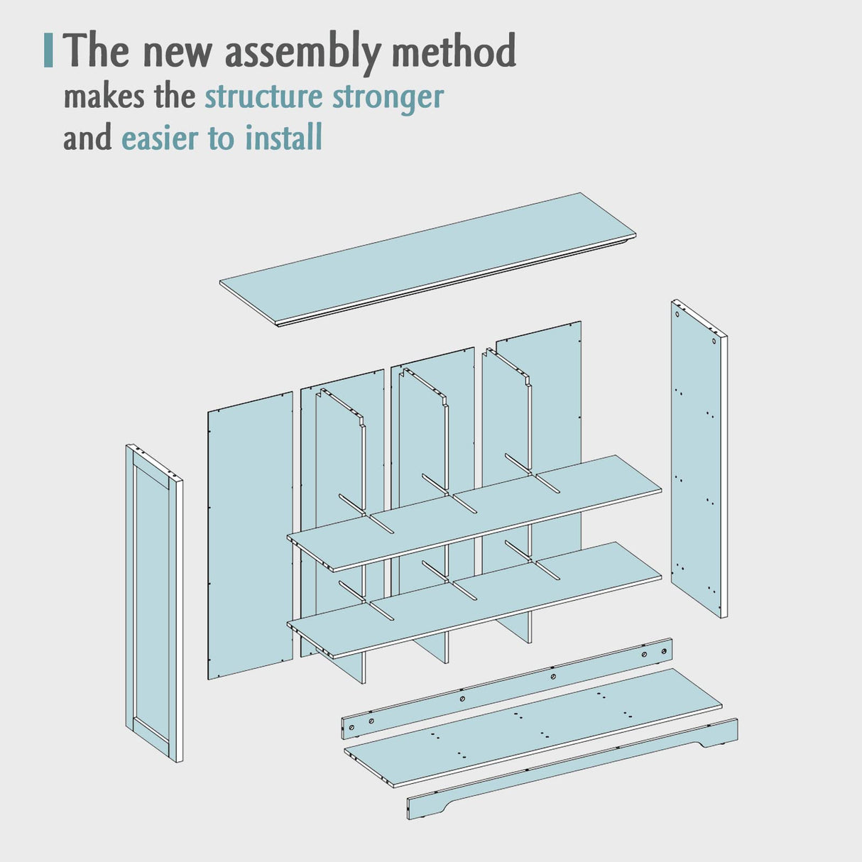 OSCHF Wooden Cube Bookcase with Base - Modern 3 Tiers Floor Standing Open Shelf Cabinet for Home and Office, 12-Cube Lattice Bookshelf, Warm White OSCHF