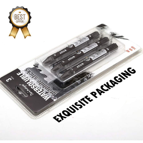 dainayw Graphite Stick Set - Water Soluble - 4B 6B 10B, Art Drawing Supplies for Sketch & Shading Pencils, Artist Sketching - 3 Pcs dainayw