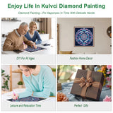 Kulvci Mandala Diamond Painting Kits for Adults, Diamond Art Kits for Beginners, 5D DIY Full Drill Gem Craft for Home Decor Gift 12x12inch Kulvci