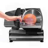 Chefman Electric Deli Slicer With Adjustable Slices, Stainless Steel Blades, Safe Feet - For Ham, Cheese, Bread, Fruit & Veggies Chefman