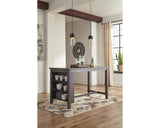 Signature Design by Ashley Caitbrook Rustic Counter Height Dining Table with Storage, Dark Gray Signature Design by Ashley