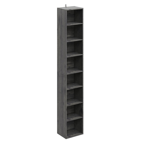 IRONCK Tall Narrow Bookshelf 8 Tiers, Compact Corner Bookcase, Easy to Match for Living Room, Office, Study, Bedroom IRONCK