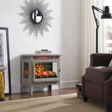 duraflame Freestanding Electric Fireplace Stove Heater with 3D Flame Effect for 1,000 Sq. Ft. Room, French Gray Duraflame