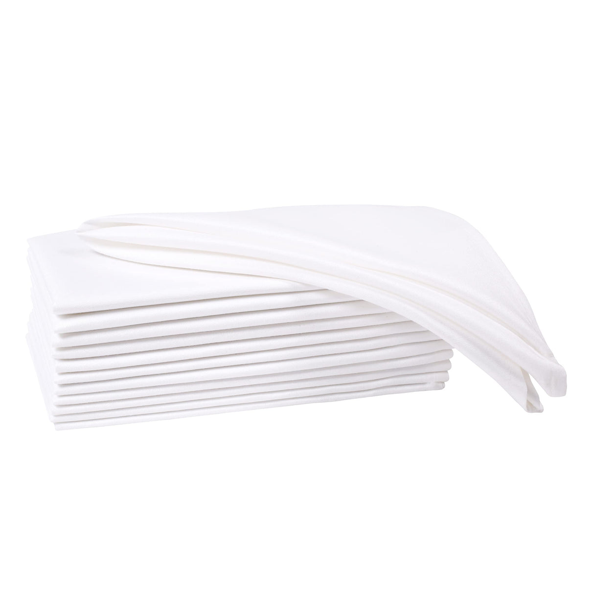 Cloth Dinner Napkins with Hemmed Edges 18x18 Inches Washable - 100% Polyester Soft & Comfortable Reusable Napkins for Weddings, Parties or Daily Use (Set of 4, White) THE BEER VALLEY