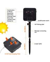 Twinkle Star 2 Pack Solar String Lights Outdoor, Total 80 FT 240 LED Solar Fairy Lights Outside Waterproof 8 Modes, Christmas Tree Light for Patio Garden Party Backyard Wedding Decor Warm White Twinkle Star