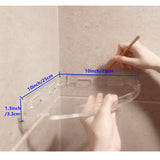 JiePai Acrylic Corner Shower Caddy Shelf with Hooks 2 Pack, Adhesive Wall Mounted Bathroom Shower Organizer for Inside Shower & Kitchen Storage, Space-Saving Design JiePai