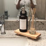 Wood Pedestal Soap Stand, Farmhouse Wood Riser, Soap Dish Holder Decor for Bathroom Kitchen, Soap Tray, Rustic Candle Plant Holder, Counter Decor, Modern Display Rectangular Decorative (Retro) GRID FORTE