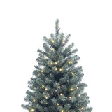 National Tree Company Pre-Lit Artificial Full Christmas Tree, Blue, North Valley Spruce, White Lights, Includes Stand, 7.5 Feet National Tree Company