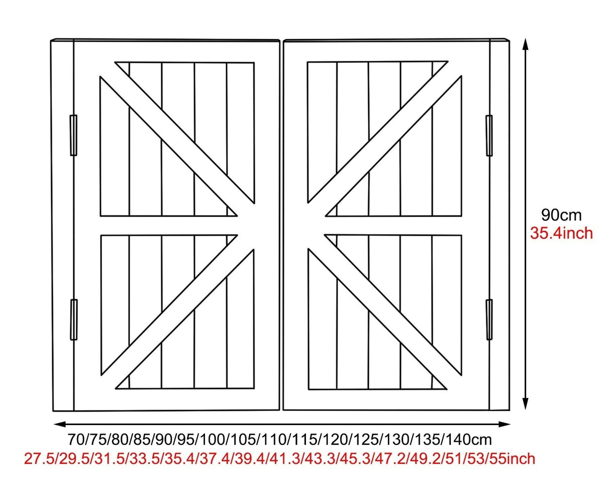 LVLONG Unpainted Wood Saloon Swing Doors, Kitchen Bathroom Hallway Barn Western Cafe Door, Bar Porch Entrance Counter Swinging Door for Indoor (Size : W75cmxH90cm(29.5"x35.4")) LVLONG