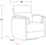 Parker Living Radius - Florence Ivory - Powered by Freemotion Cordless Power Swivel Glider Recliner Parker Living