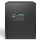 Grimtron Gun Safe for Handgun - (1.72 cu. ft.) Adult Multiple Pistol Safe 【Gun Organizer & Gun Rack】Money Safe Box with Silent Mode, Home Safe with Backlit Keypad, LED Light, Gun Vault for Anti-Rust Grimtron