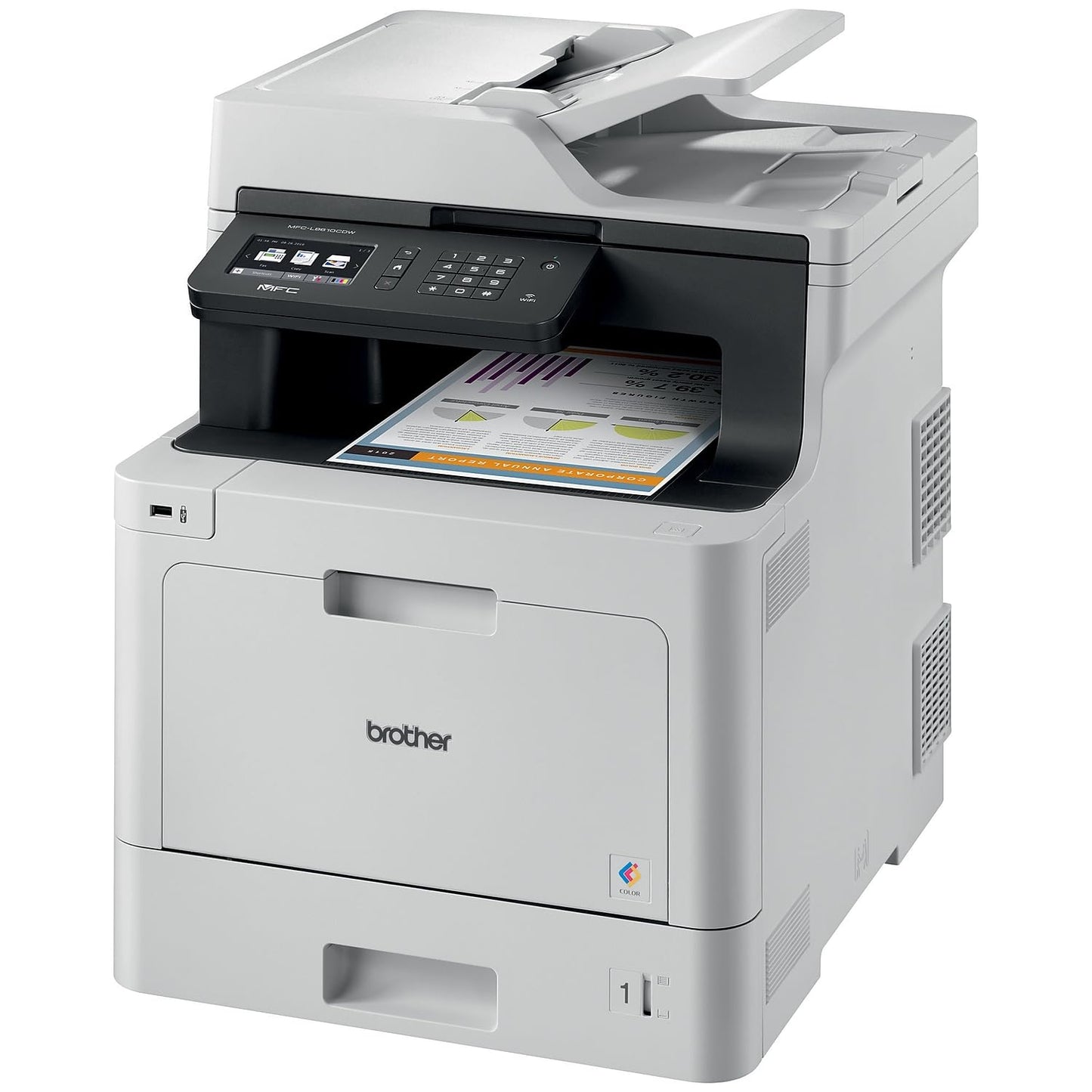 Brother Printer MFCL8610CDW Business Color Laser All-in-One with Duplex Printing and Wireless Networking, White, 21.2" x 17.1" x 20.7"