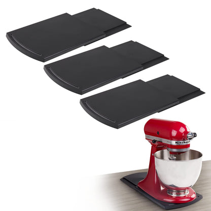 Bruvoalon Kitchen Appliance Sliding Tray, Slider for Coffee Pot, Coffee Maker, Toaster, KitchenAid Mixer, Blenders and Air Fryer, Coutertop with Rolling Wheels (3 Pack)