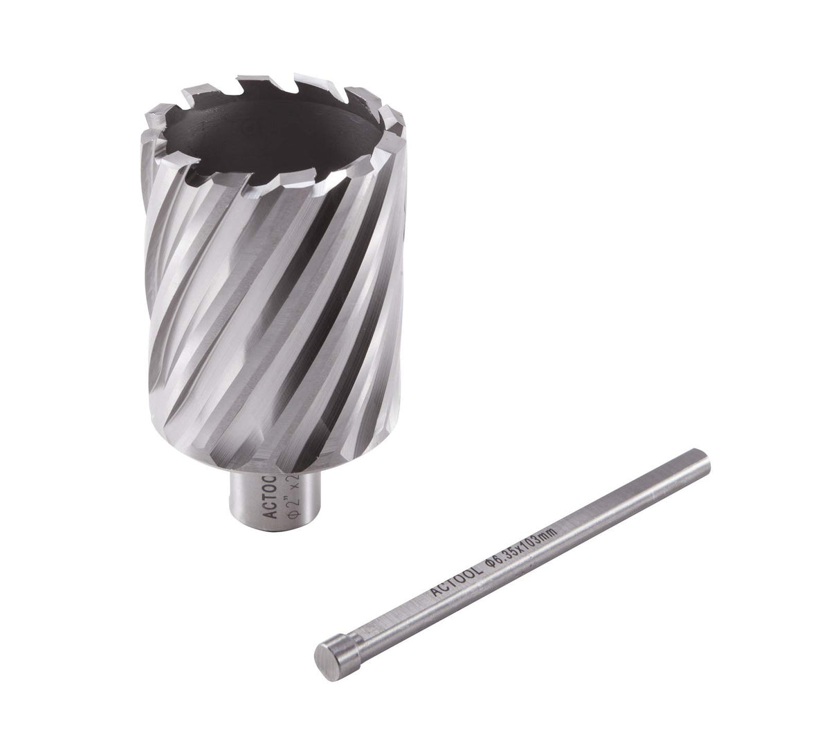 ACTOOL 2" Diameter × 2" Depth of Cut HSS ANNULAR Cutter with 3/4'' Weldon Shank ACTOOL